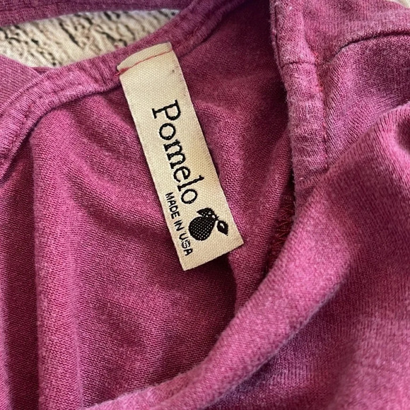 Women’s Pomelo 3/4 sleeve length fitted pink top Medium - Picture 3 of 4